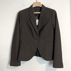 The limited collection brown blazer one button jacket Size 8